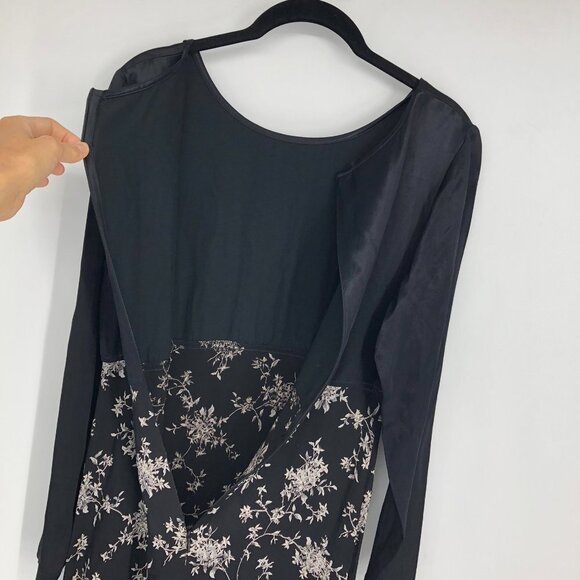 Innovare Black floral Maxi dress with  Long sleeve size 8 - Picture 8 of 14